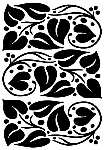 Stencil - Heart Nouveau (10.4x7.2 inch)